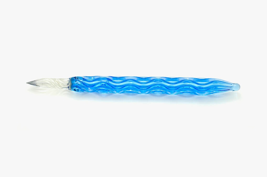 Hard Glass Pen - "93-nagare" - blue