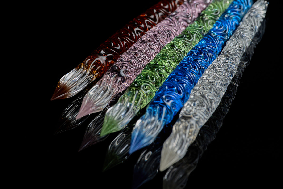 Hard Glass Pen - "Miyabi" - clear, blue, pink, green, amber