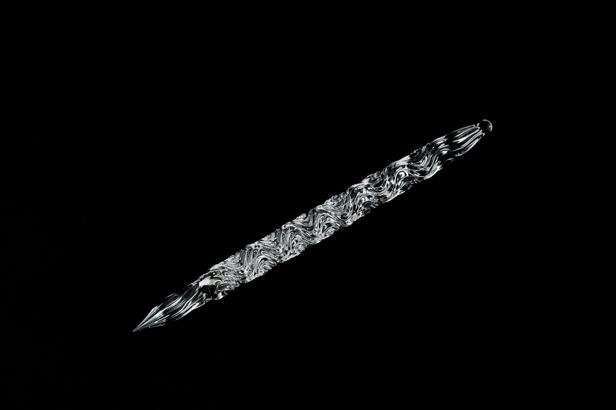Hard Glass Pen - "Shirakawa" - clear body, clear nib